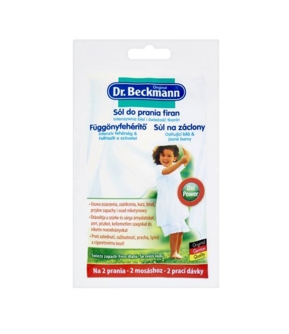 Dr.Beckmann sůl na záclony 80g Dr.Beckmann sůl na záclony 80g - Drogerie Prací prostředky Záclony, údržba pračky, změkčovače